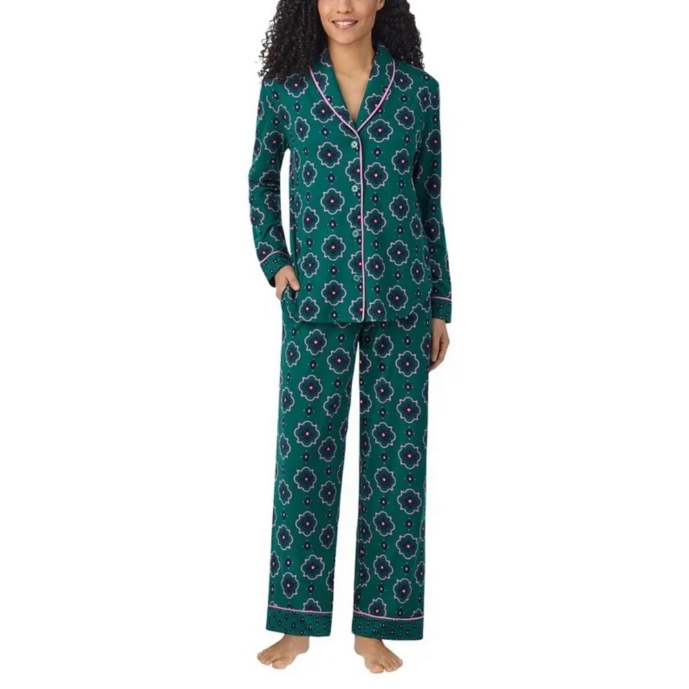Vera Bradley Green Floral & Fox Pajama Set β 100% Cotton β NWT β Size M - Picture 7 of 9